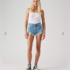 Levi's NWT High Rise 501 Blue Denim Shorts - Size 31
